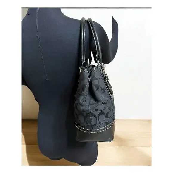 Y2K Coach F11220 Hamptons Signature Satchel Bag